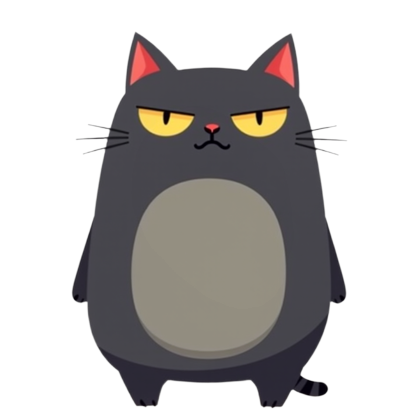 Gerald, a very large dark grey cat with a lighter belly